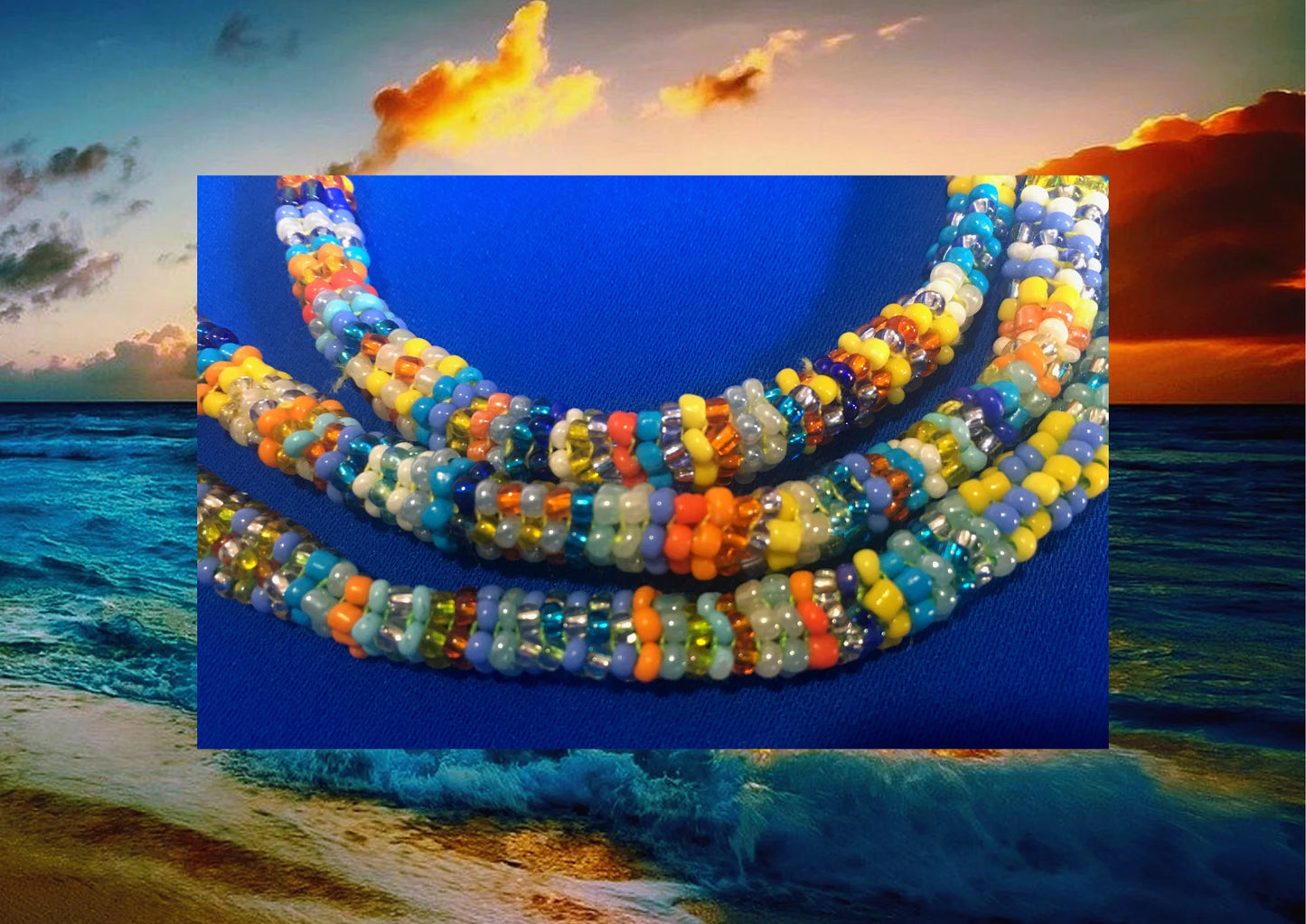 Colourful Beads Necklace Handmade Collar Armband Summer Seed Beads Ethnic Bracelet Multicolour
