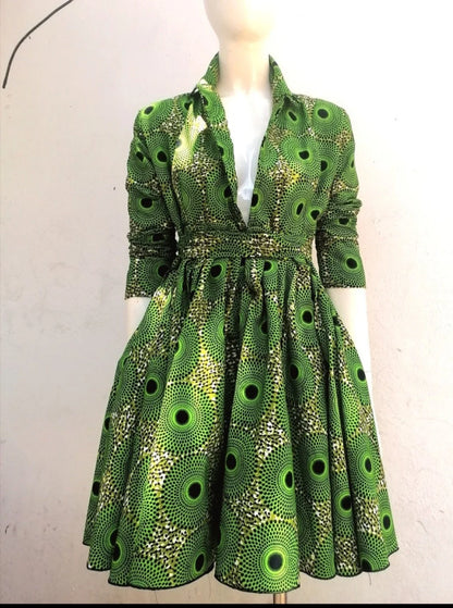 Green Wax Dress