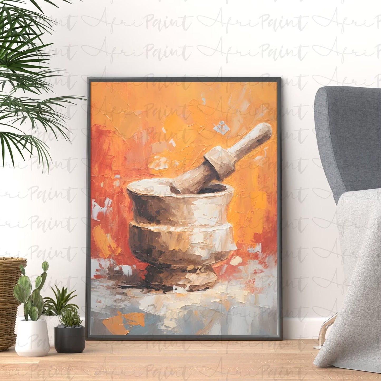 Abstract Pestle and Mortar Digital Printable Art| Kitchen Wall Art| African Kitchen Wall Art| Abstract Wall Art| Farmhouse Art-Decore|