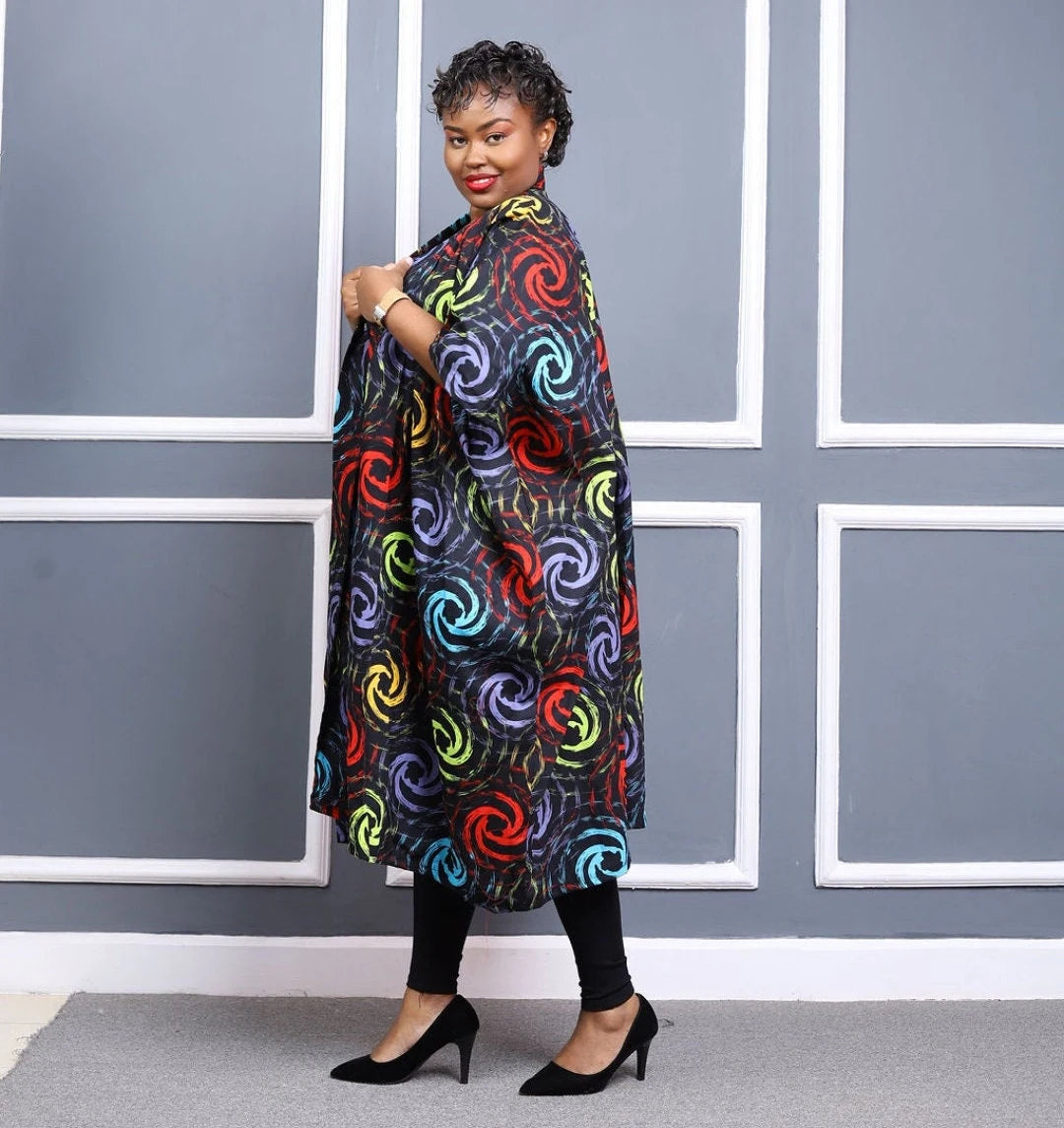 Oversized Ankara Kimono/African Dress/ African Print Duster / African Print Kimono/ African Kimono/ African Outfit for Women/Gift for Her