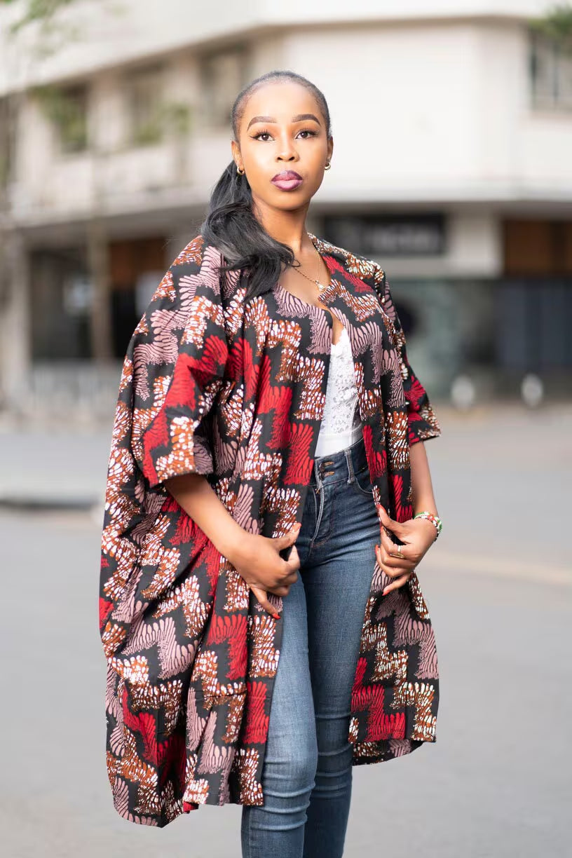 African Print Kimono, Ankara Kimono, African Kimono for Women, Oversized Kimono, Africa Kimono, African Clothing for Women plus Size