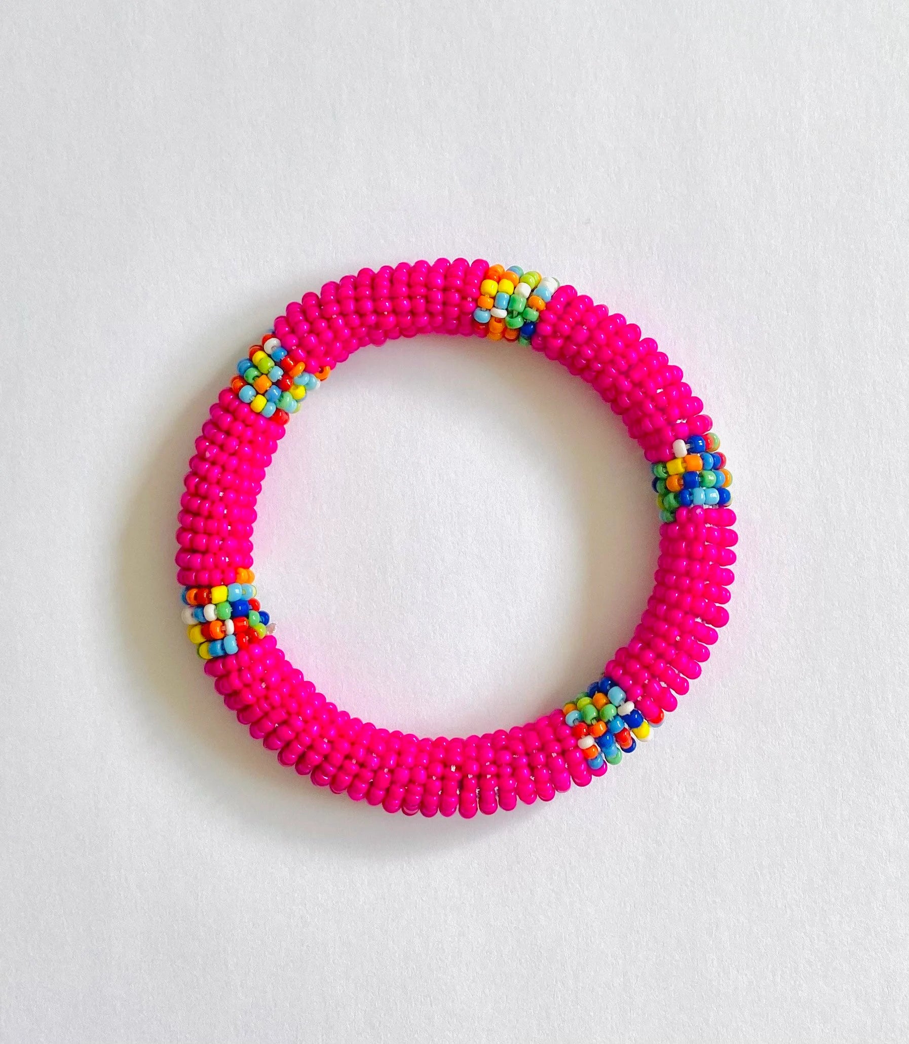 African Maasai Beaded Bracelets Pink|Blue