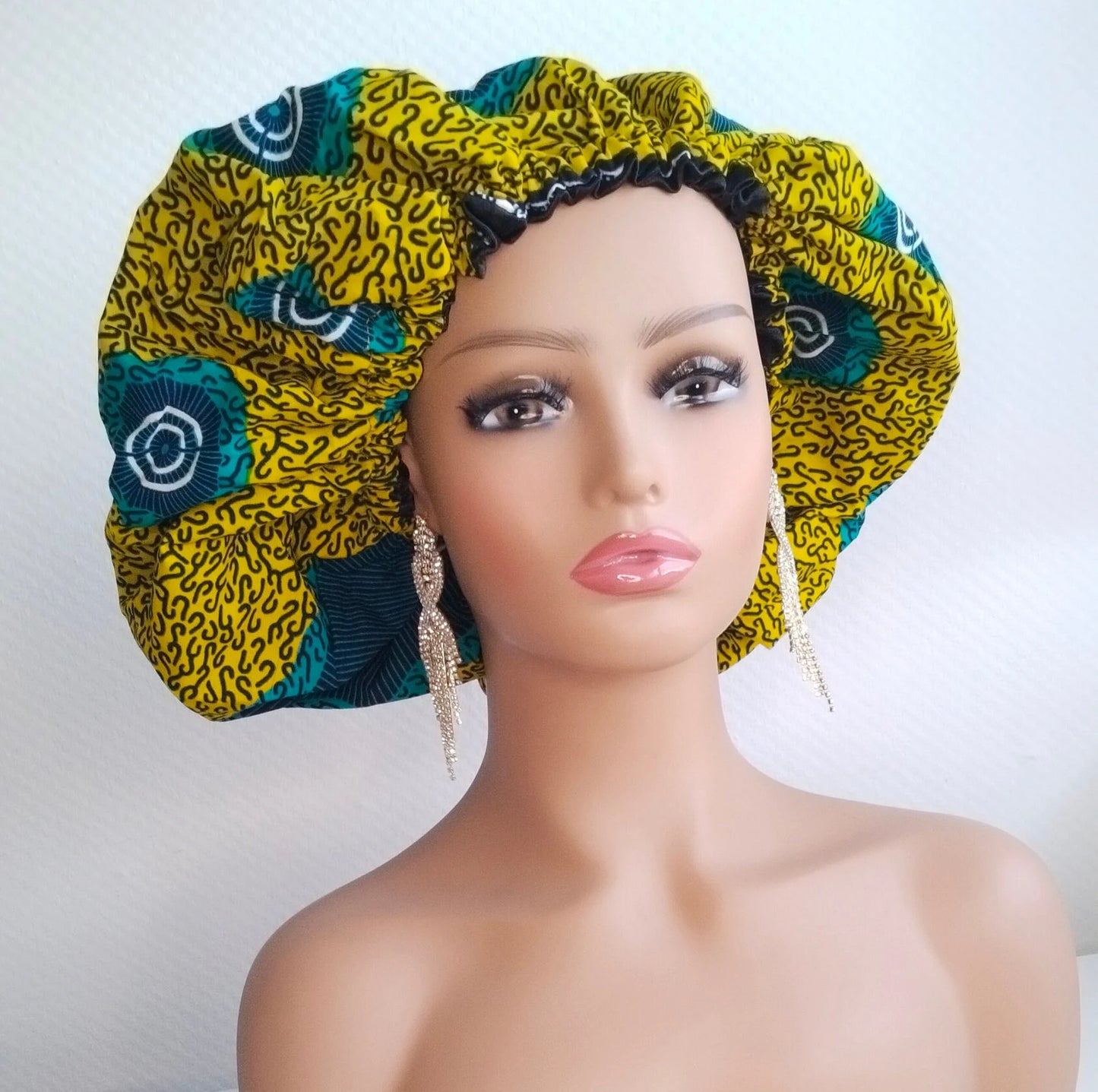 African Print Bonnets with Satin Lining | Sleeping Bonnets I Ankara Satin Lined Bonnets