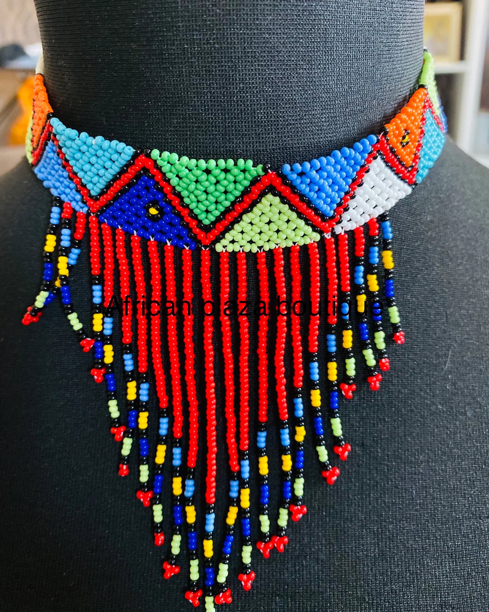 Handmade Zulu Tassel Necklace