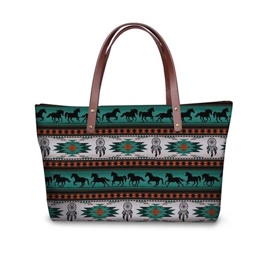 Luxury Lady Handbags African Black Art Printed Top-Handle Bags for Women Vintage Shoulder Bags Ladies Tote Bag Bolsa