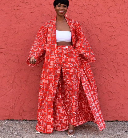 Set 2 Pieces Kimono and Pants