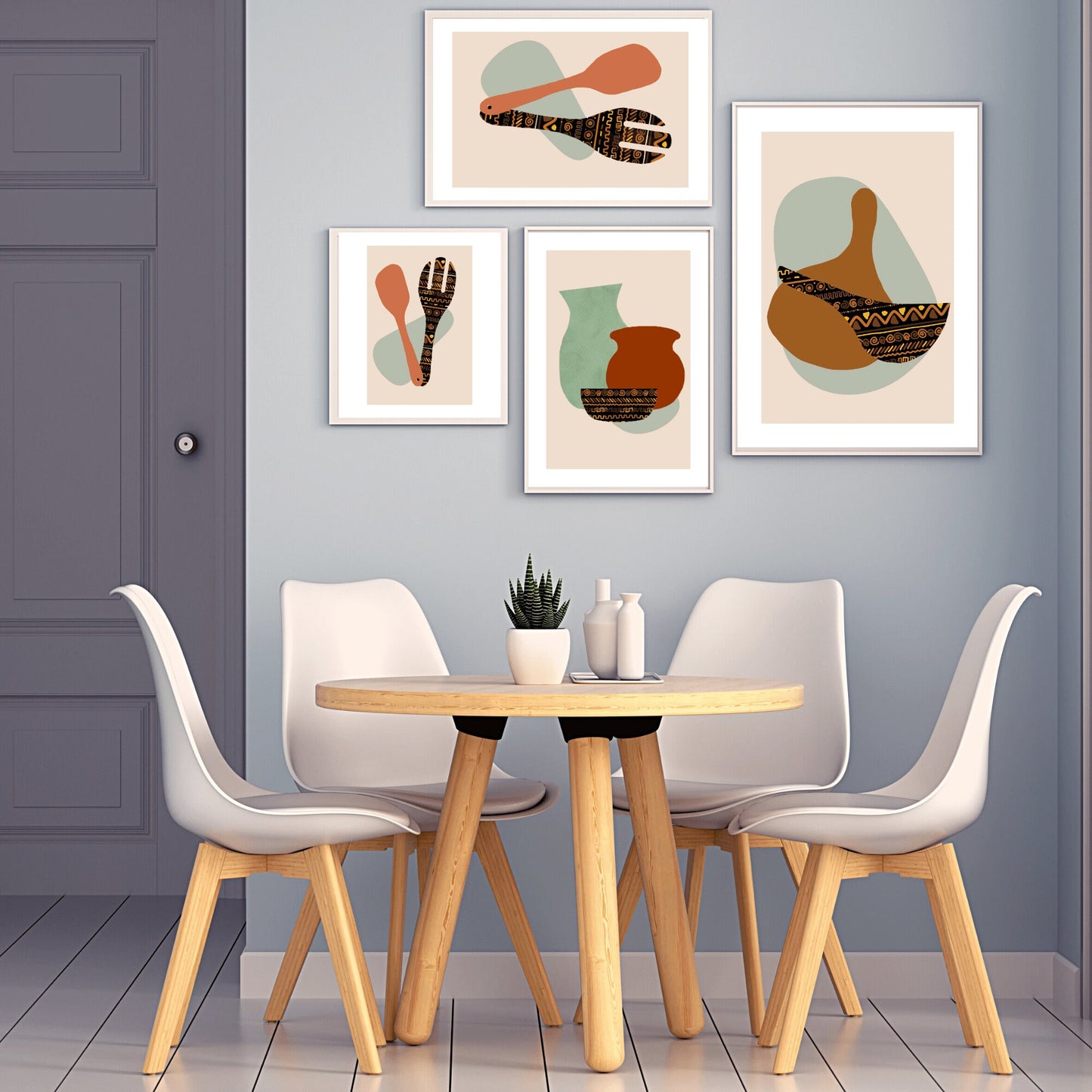 Kitchen Wall Art Set of 3 Dining Digital Print Downloadable Wall Art