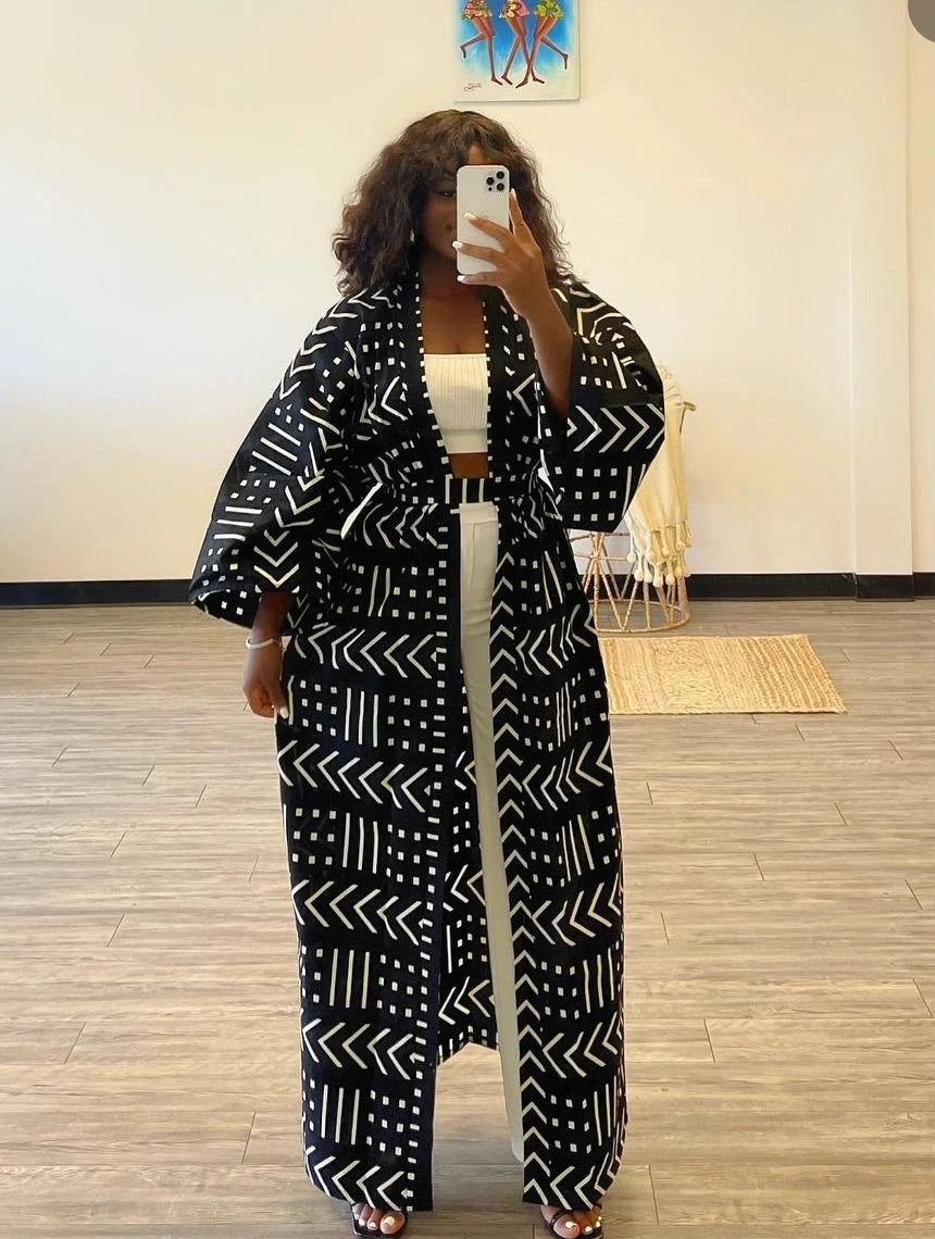 Long Ankara Kimono