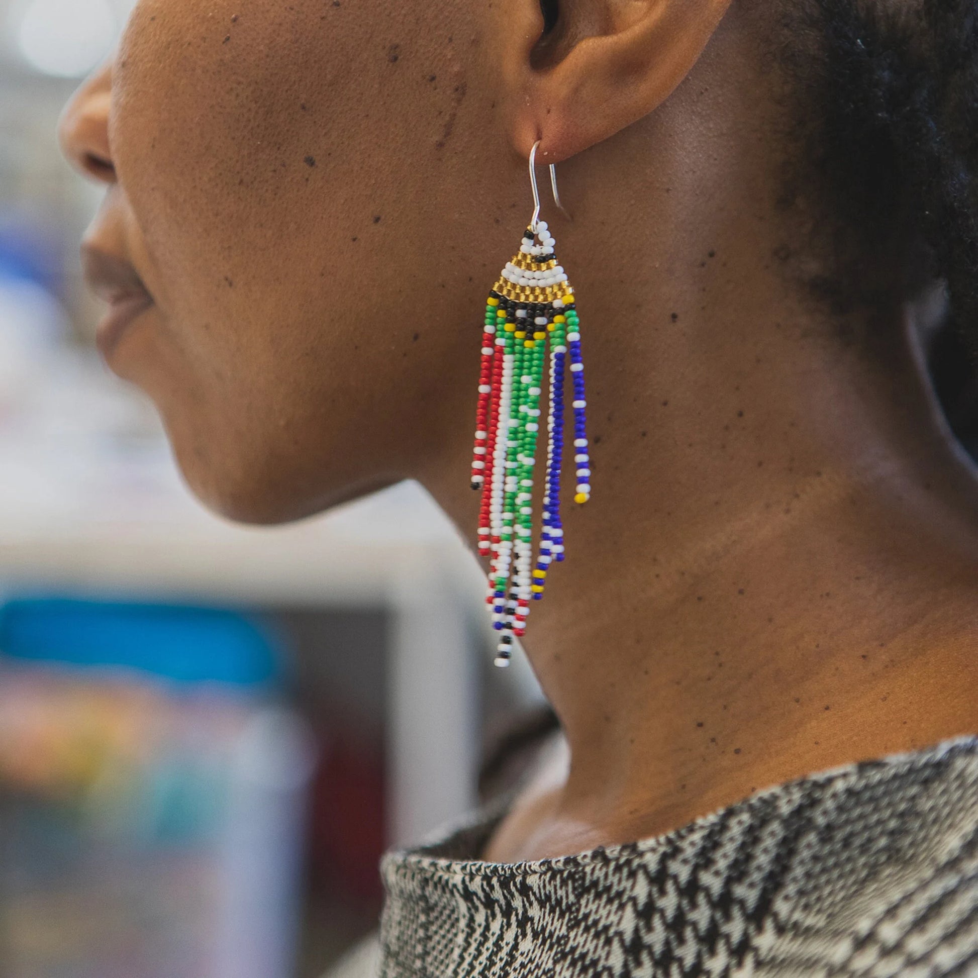 BEADED South African DAME Earrings - Focusing on Women'S Empowerment Projects