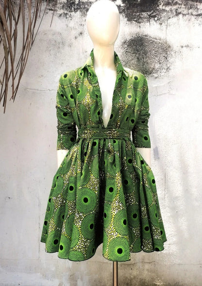 Green Wax Dress