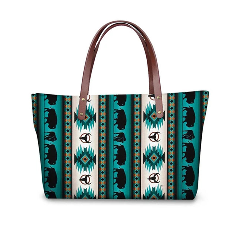 Luxury Lady Handbags African Black Art Printed Top-Handle Bags for Women Vintage Shoulder Bags Ladies Tote Bag Bolsa