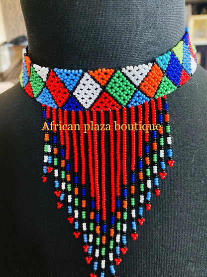 Handmade Zulu Tassel Necklace