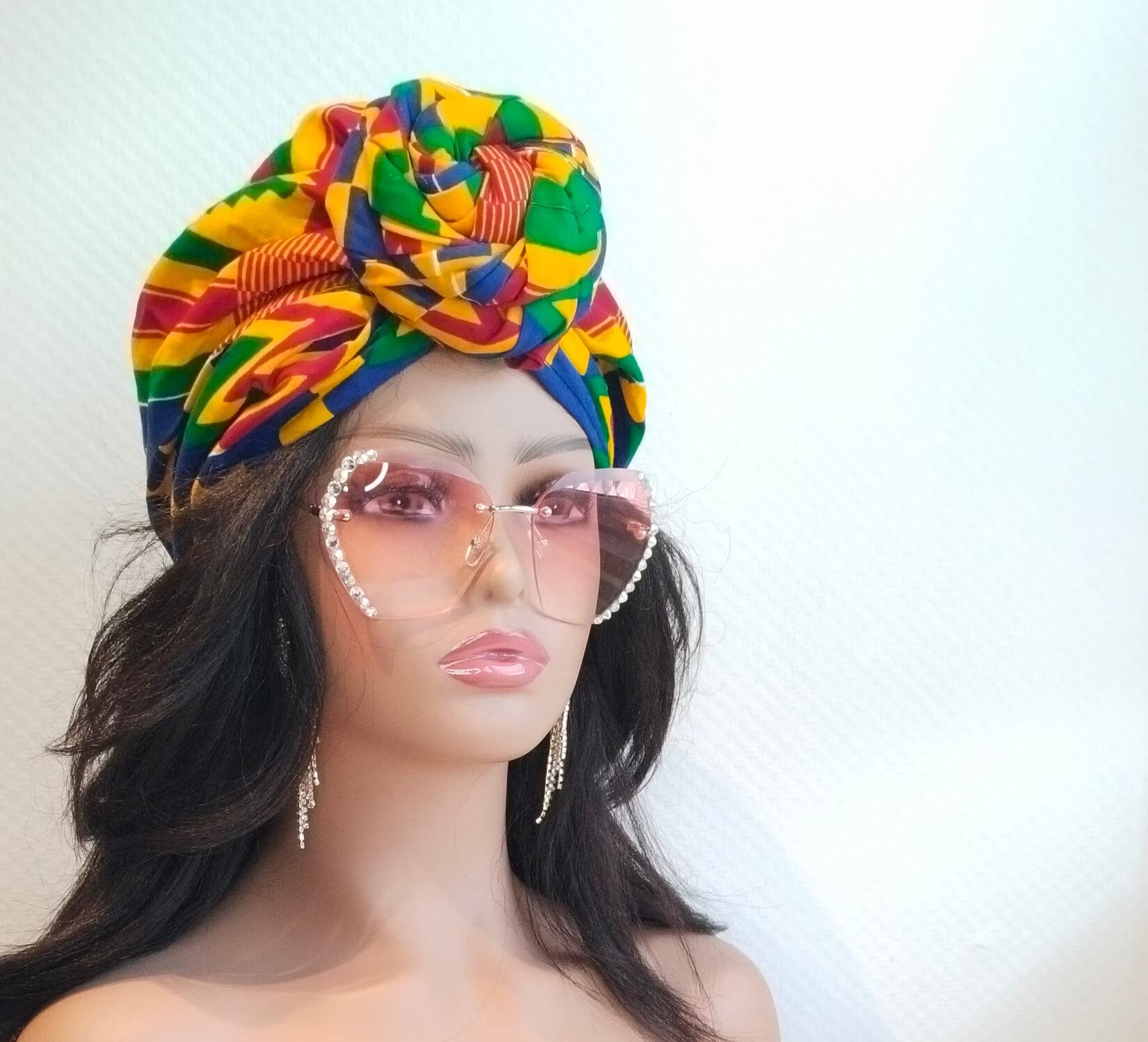 African Print Headwrap, Satin Lined Headwrap, Lightweight, African Print Turban, Hair Protective Style Head Covering, Gift for Her