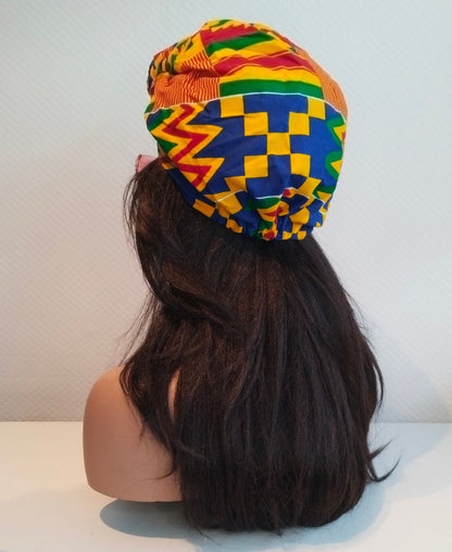 African Print Headwrap, Satin Lined Headwrap, Lightweight, African Print Turban, Hair Protective Style Head Covering, Gift for Her