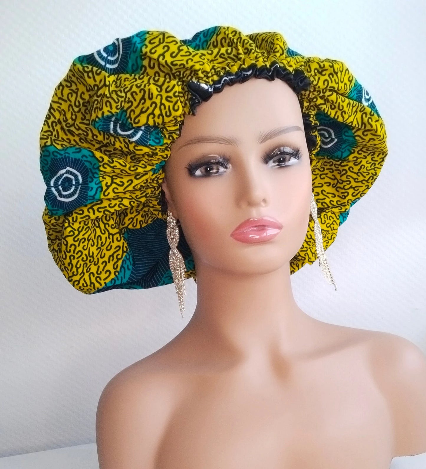 African Print Bonnets with Satin Lining | Sleeping Bonnets I Ankara Satin Lined Bonnets