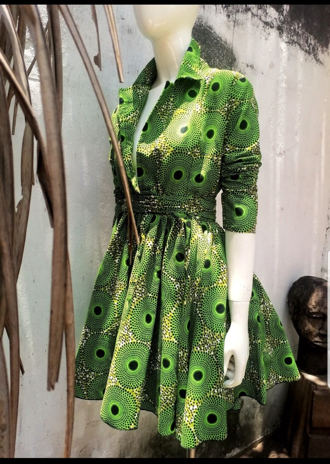 Green Wax Dress