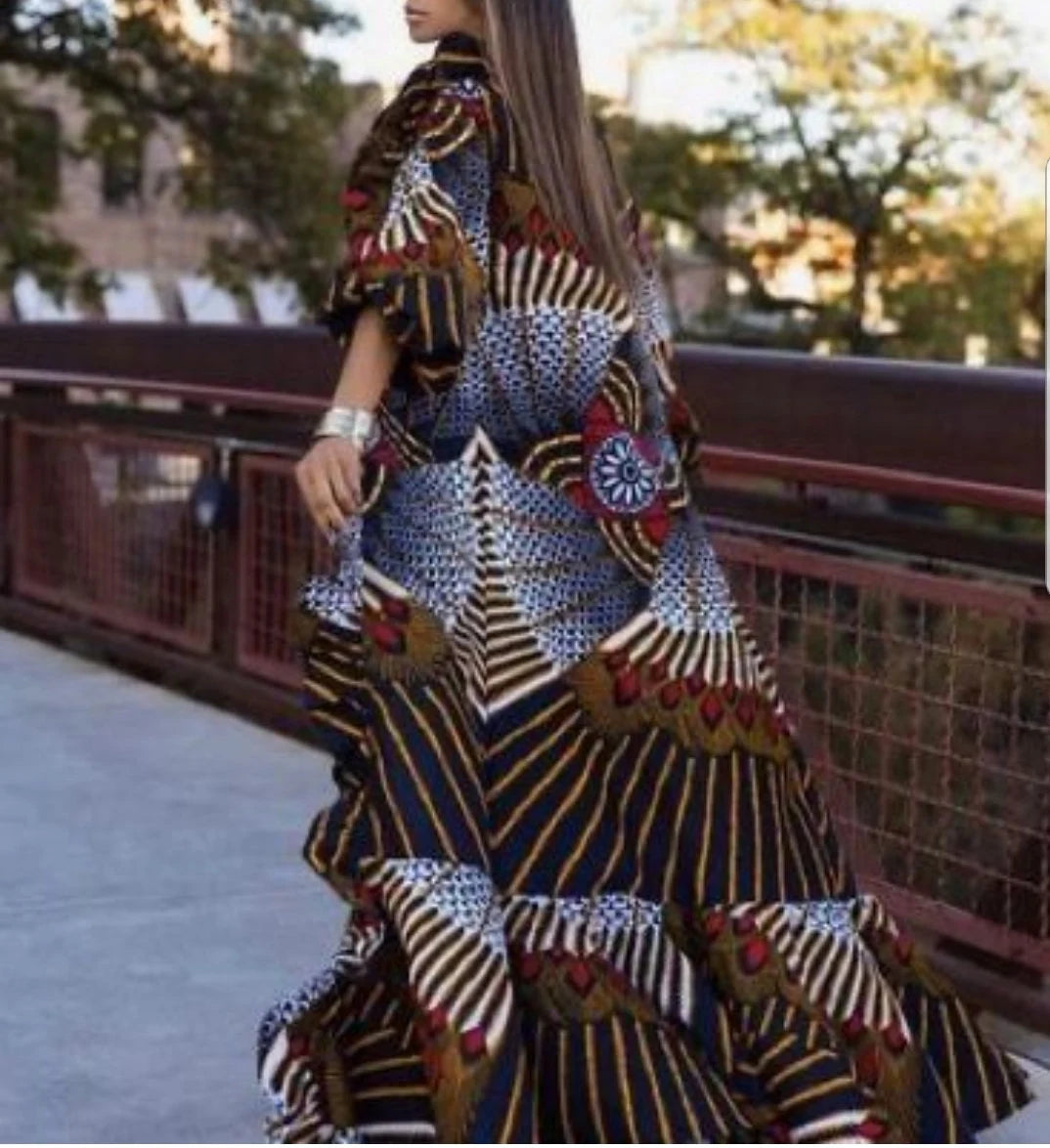 Long Wide Ankara Kimono