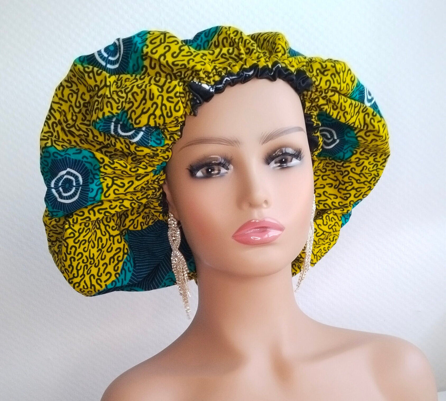 African Print Bonnets with Satin Lining | Sleeping Bonnets I Ankara Satin Lined Bonnets