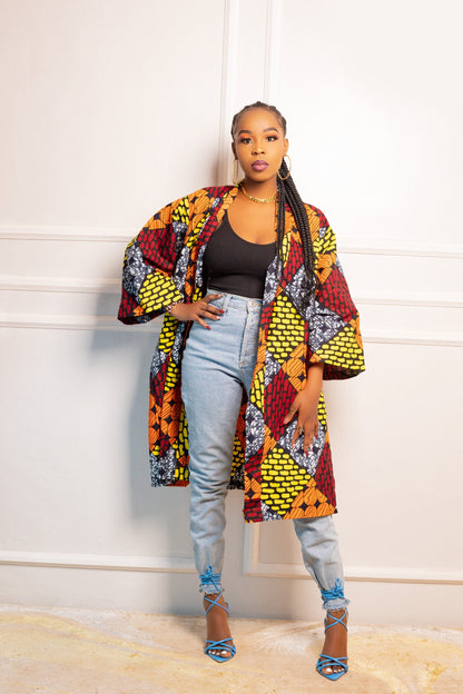 African Print Kimono, African Kimono for Women, African Print Kimono, Ankara Duster, Ankara Kimono, African Clothing for Women plus Size