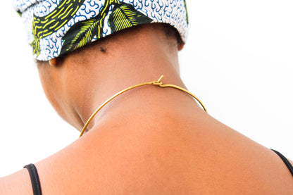 "Exquisite African Brass Pendant Necklace - Perfect Christmas Gift for Her!"