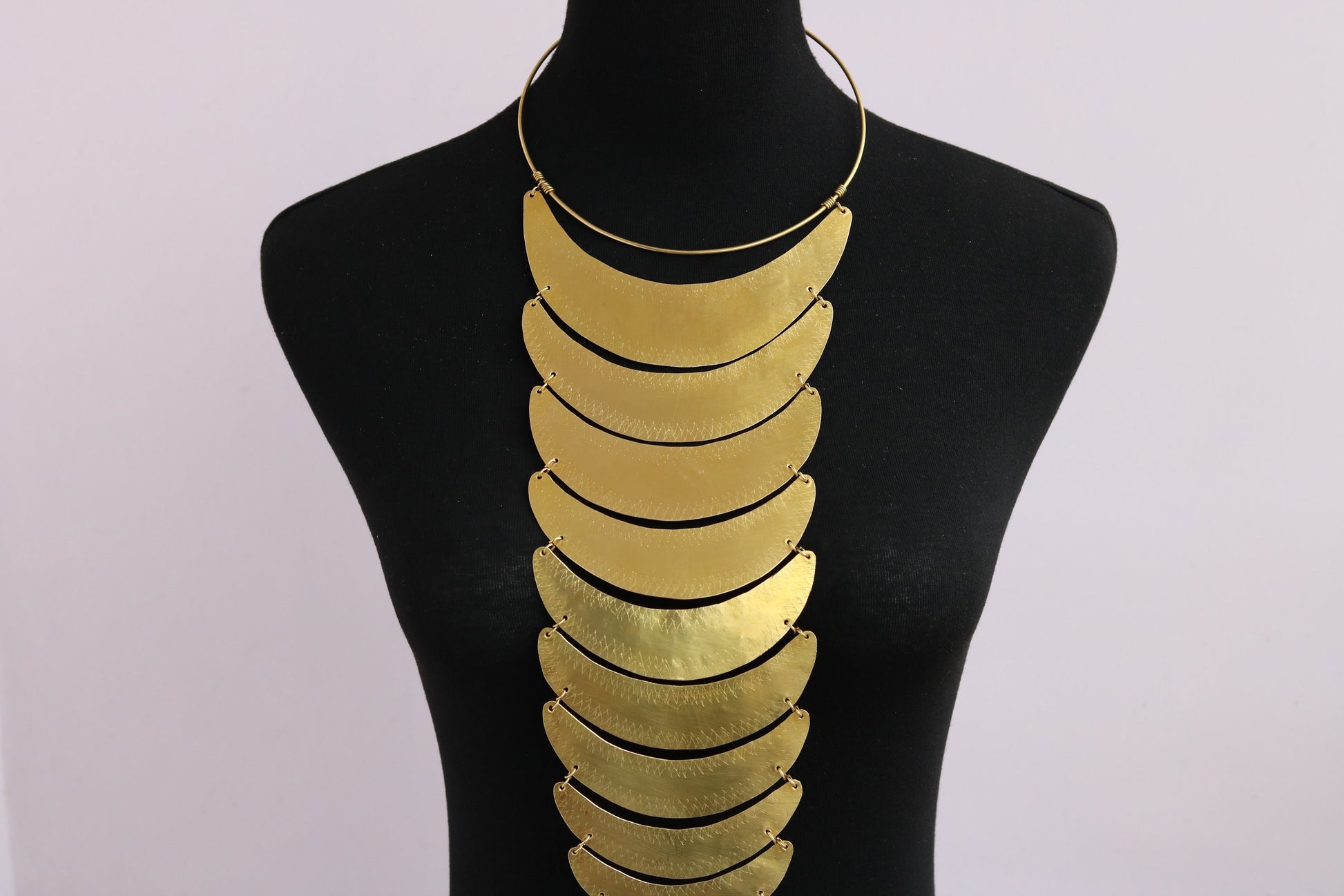 "Elegant African Brass Pendant Necklace - Perfect Christmas Gift for Her!"