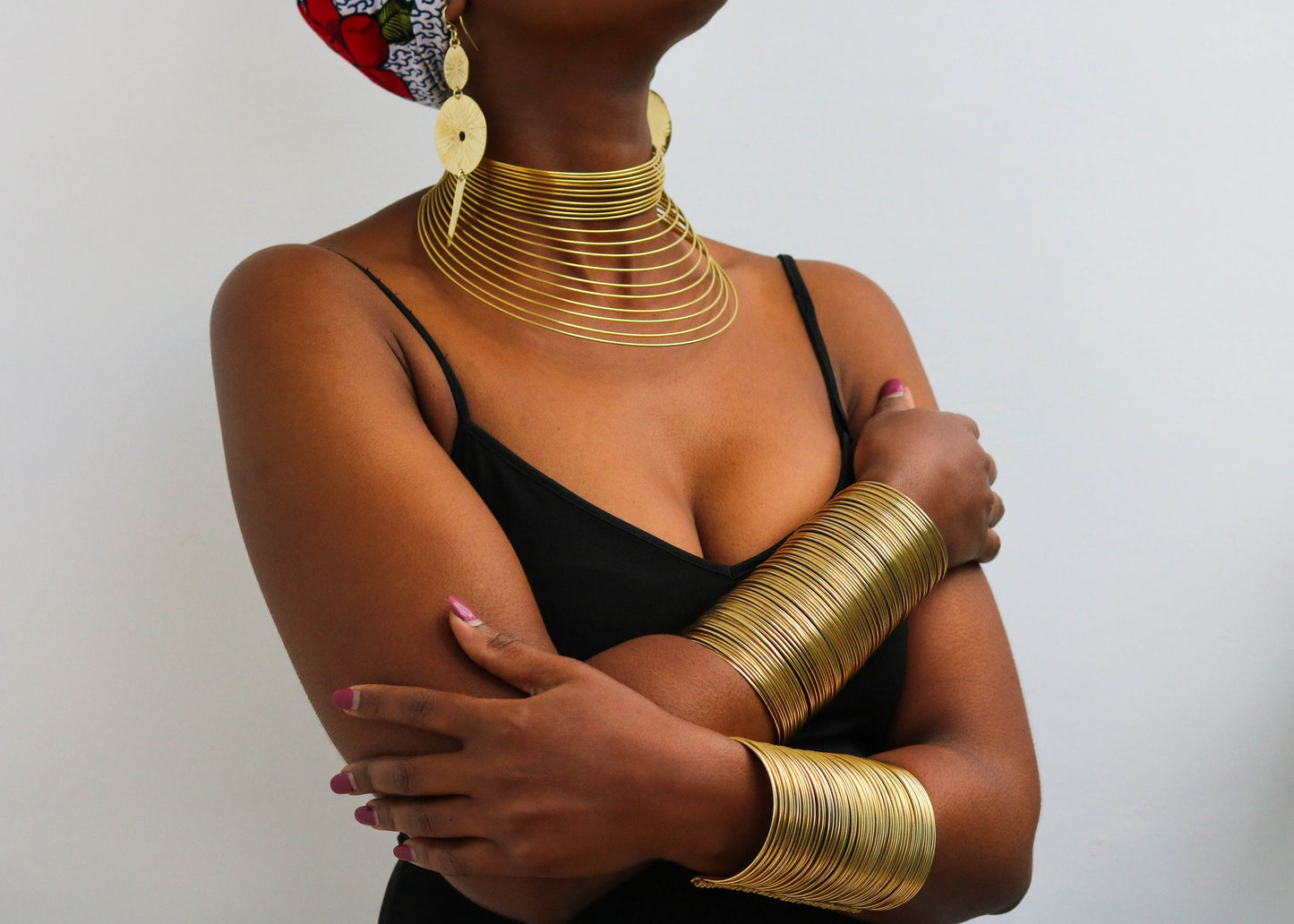 "Ethically Handcrafted African Brass Jewelry Set - Perfect Gift for Her!"