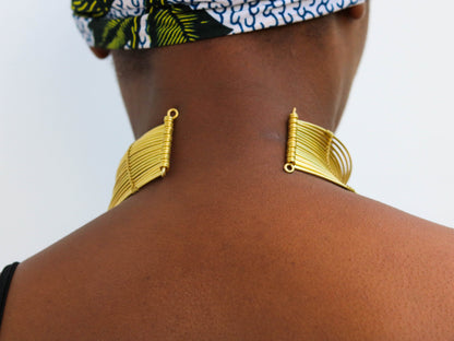 "Ethically Handcrafted African Brass Jewelry Set - Perfect Gift for Her!"