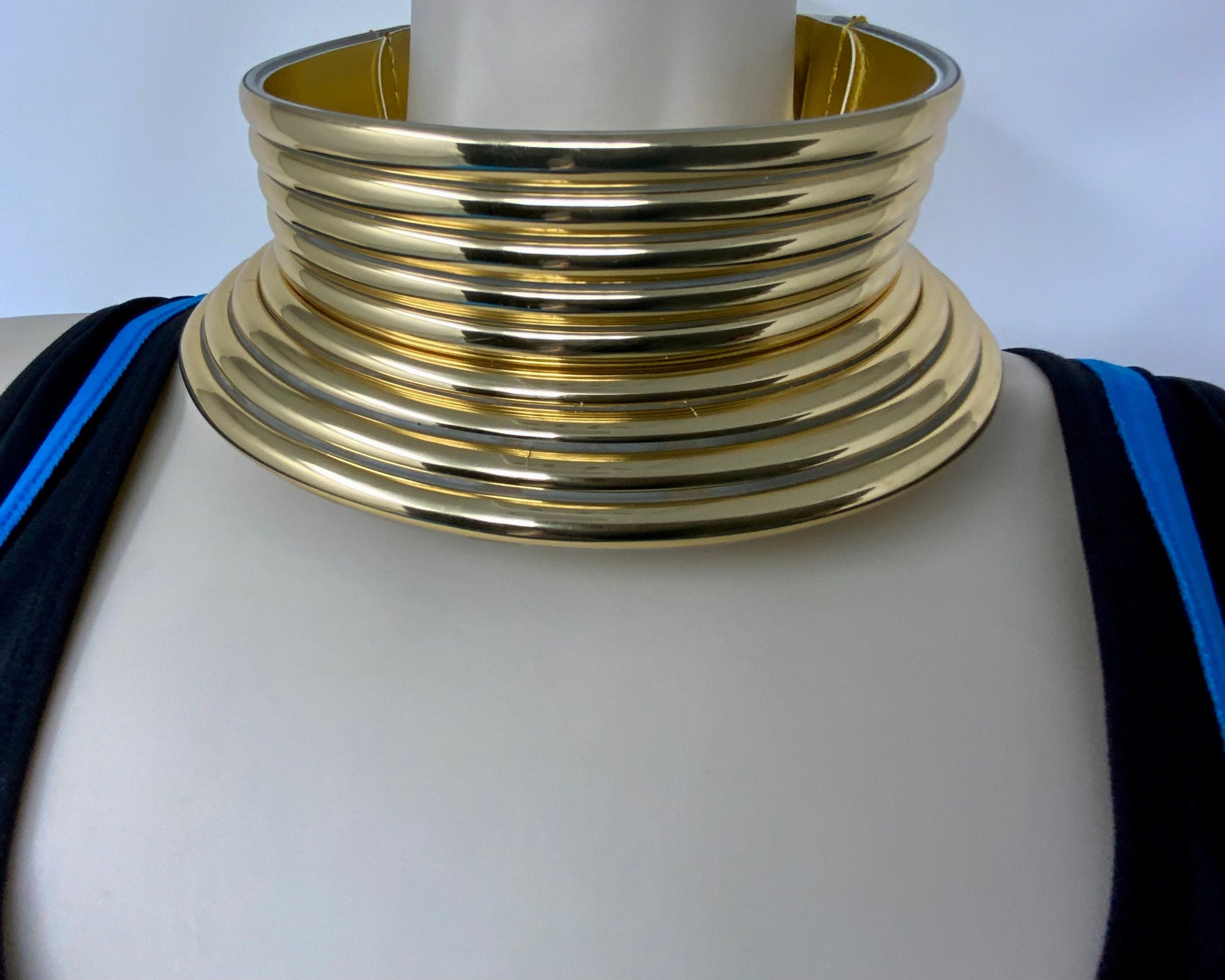 "Exquisite African-Inspired Necklace in Gold or Silver - One-of-a-Kind Beauty!"