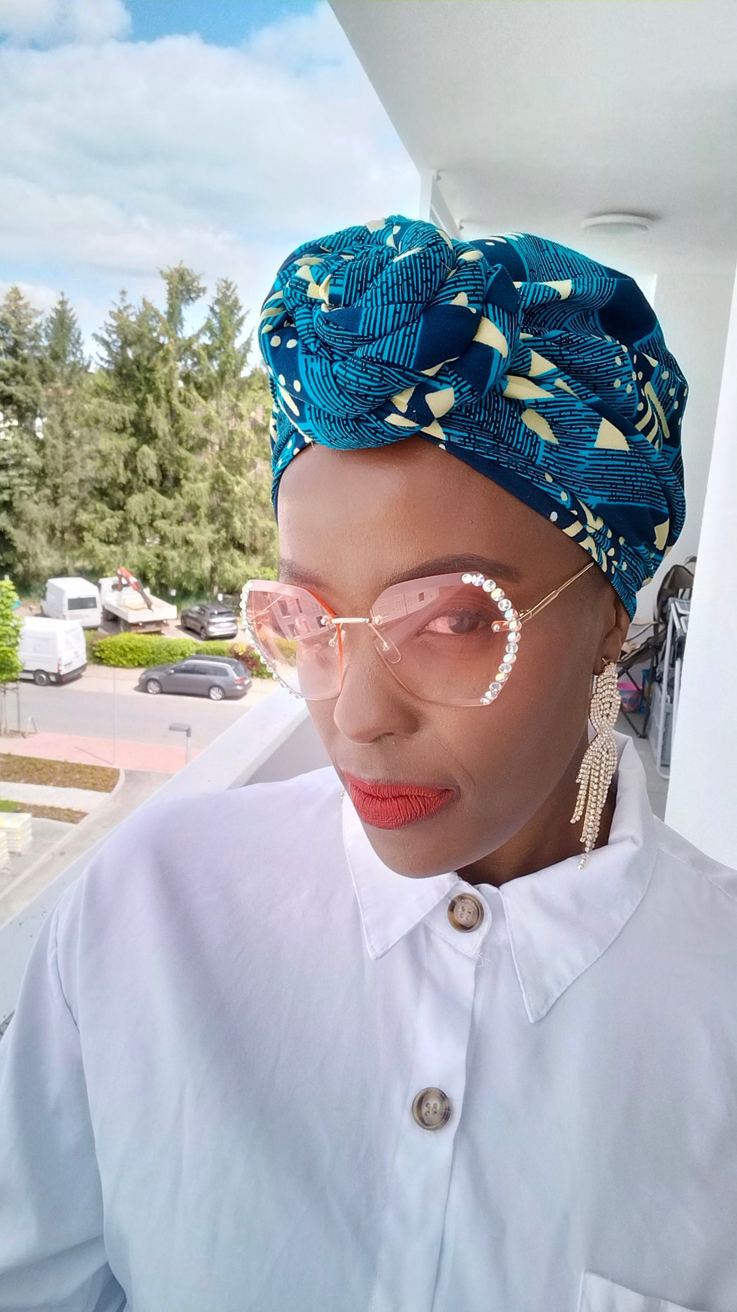 African Print Headwrap, African Fabric Neck Warmer, African Head Wrap, Ankara Fabric Earrings, African Fabric Accessories, African Fashion