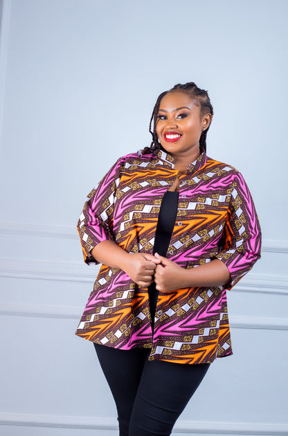 African Print Blouse , African Clothing Women plus Size, African Tops for Women, African Blouse, Ankara Tops for Women, Kitenge Shirt