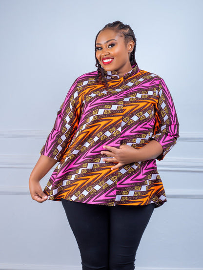 African Print Blouse , African Clothing Women plus Size, African Tops for Women, African Blouse, Ankara Tops for Women, Kitenge Shirt