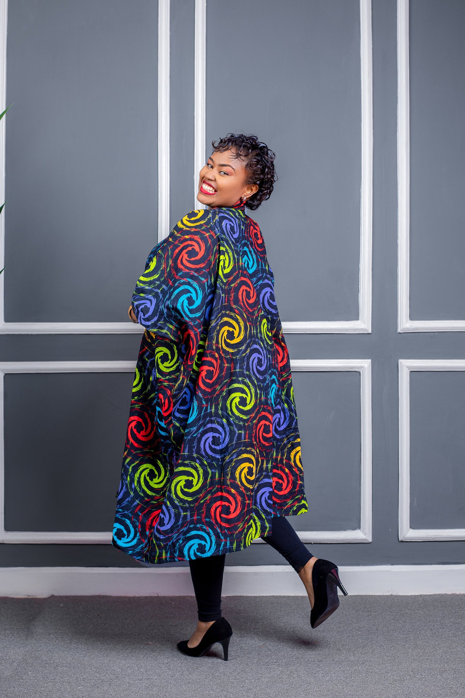 Oversize African Kimono, Ankara Kimono, African Print Kimono, Long African Print Kimono, Ankara Jacket