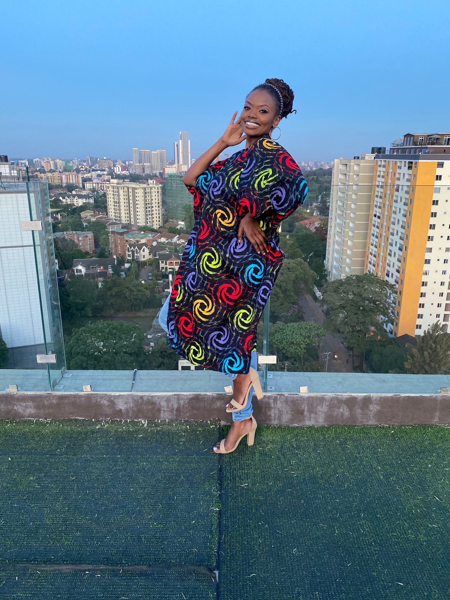 Tunu Prints Oversize African Kimono, Ankara Kimono, African Print Kimono, Long African Print Kimono, Ankara Jacket