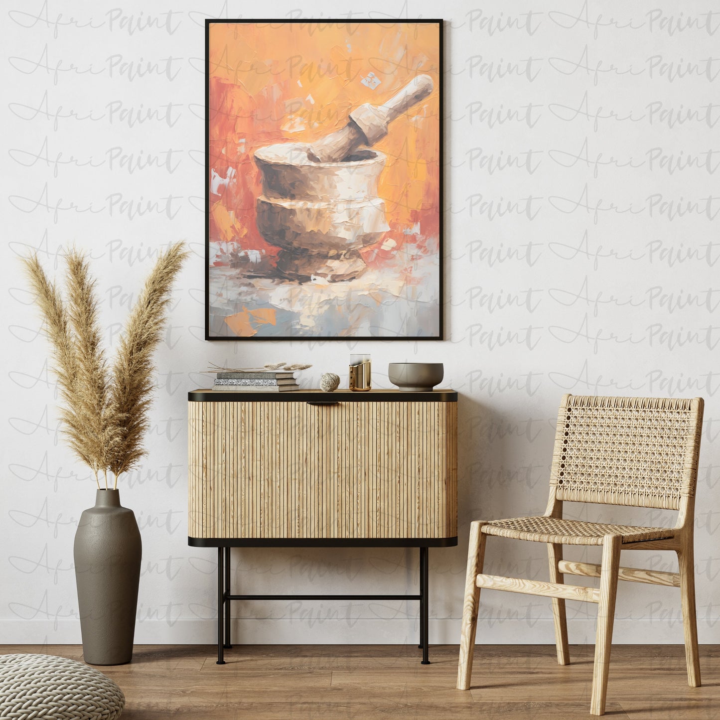 Abstract Pestle and Mortar Digital Printable Art| Kitchen Wall Art| African Kitchen Wall Art| Abstract Wall Art| Farmhouse Art-Decore|