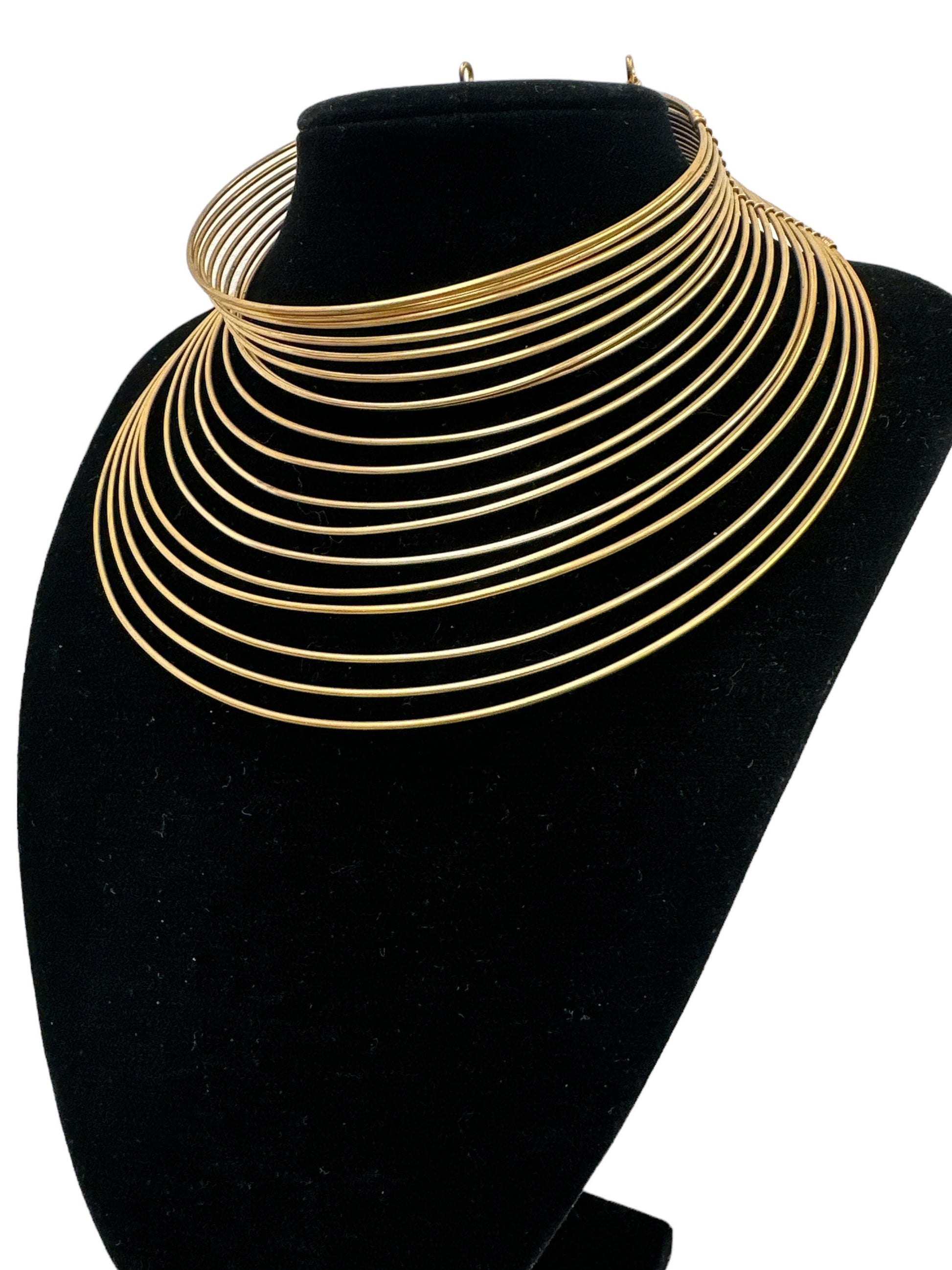 "Exquisite African Brass Ethnic Choker Necklace"