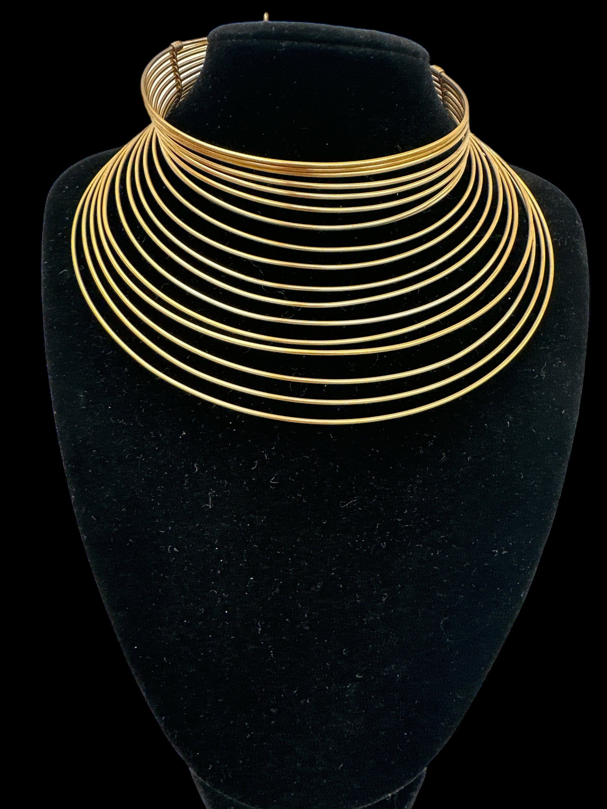 "Exquisite African Brass Ethnic Choker Necklace"